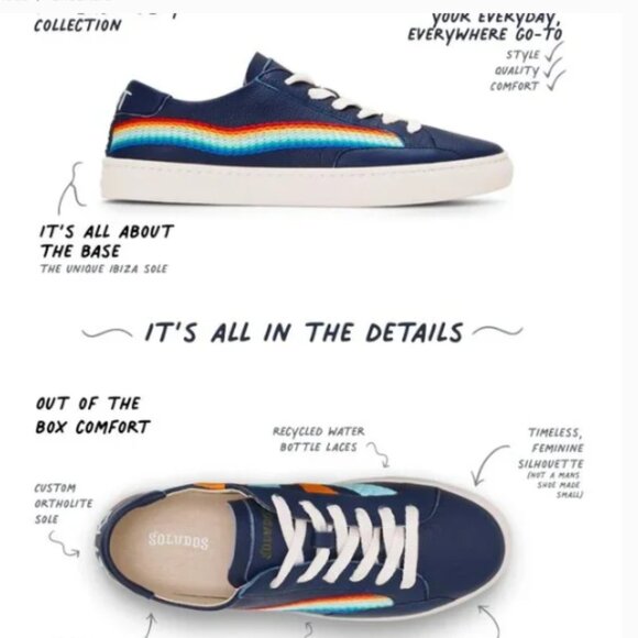 NEW SOLUDOS Leather Ibiza Platform Sneakers white for women 257 4T2 - Picture 8 of 9